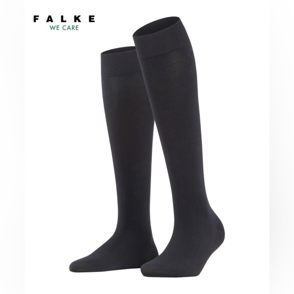 Falke Fine Softness 50 Denier Knee High Socks NWT EU Size 35-38 in Black